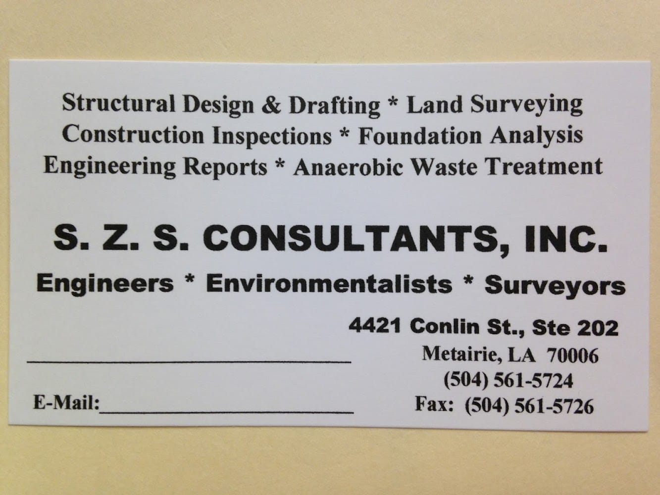 SZS Consultants Inc